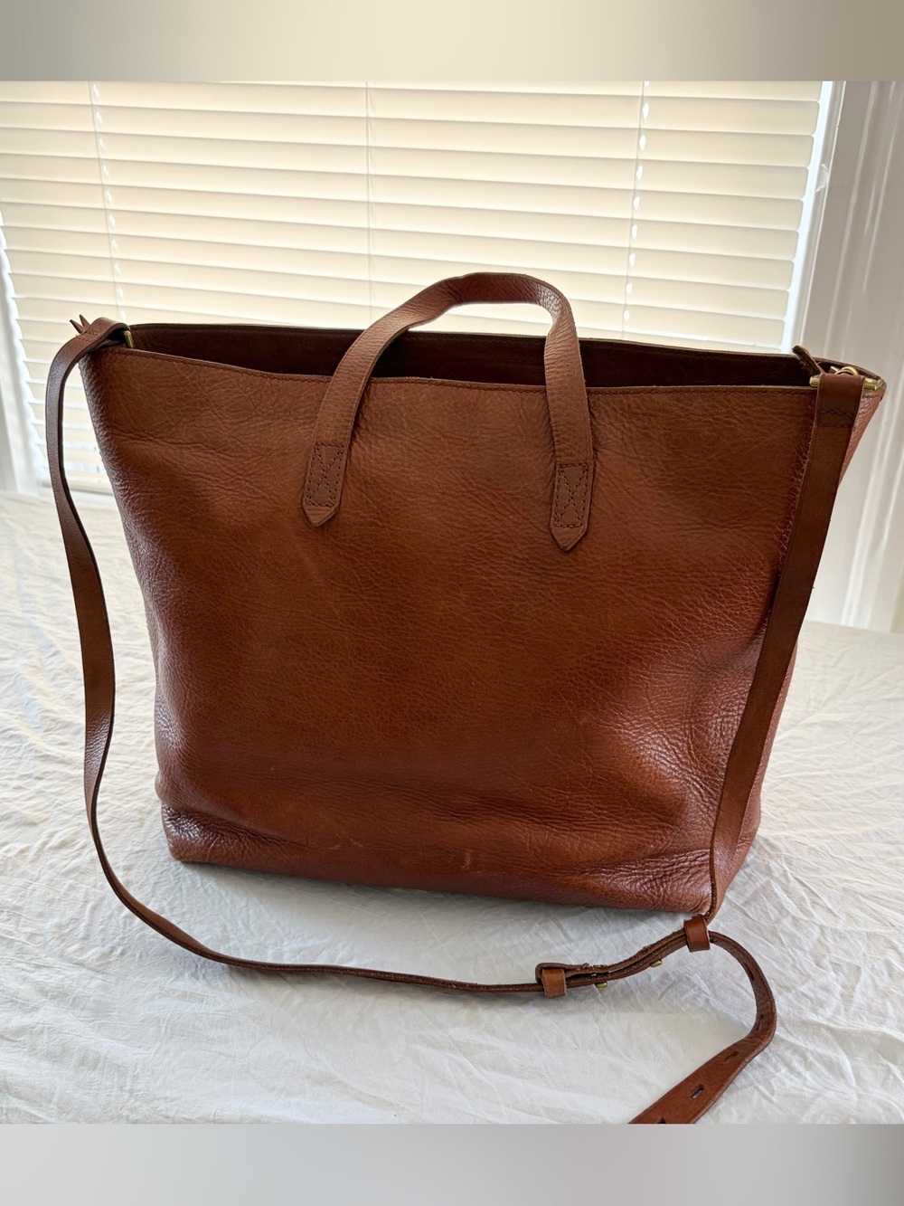 Madewell Zip Top Transport Carryall Brown Classic Natural Materials